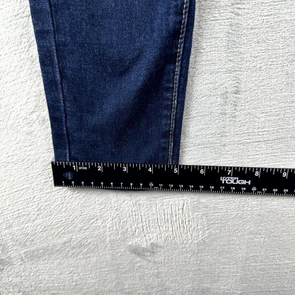 YMI Women's Super Skinny Denim Jeans Stone Wash Flat Front Blue Size 3 - Picture 6 of 7